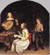 Gerard ter Borch the Younger The Concert oil painting on canvas